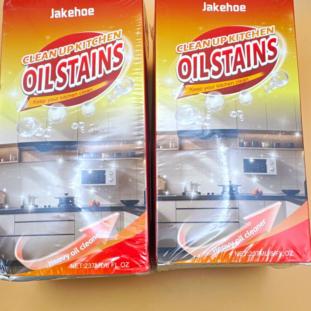 Jakehoe Heavy Duty Kitchen Oil Cleaner Spray, 237 mL/8 fl oz, 2 Pack